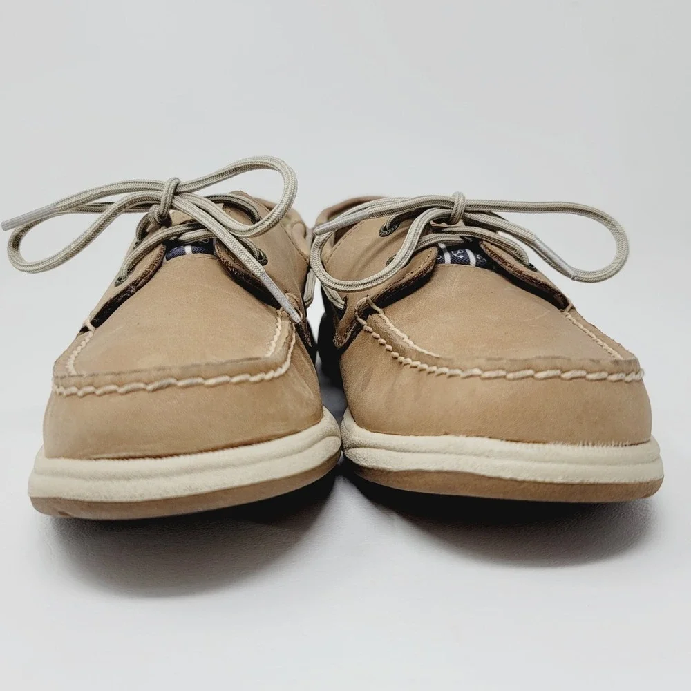 Sperry Top Sider Womens Boat Shoes Size 7.5 Anchor Print Casual Shoes 9778994